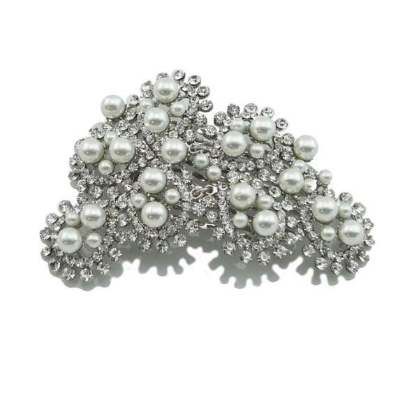 Prom Crystal and pearl Hair Accessory comb - Picture 3 of 4